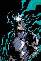 Superhero Blackbolt and Medusa