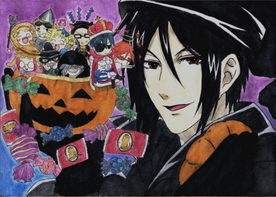 Résultat de recherche d'images pour "image mangas joyeux halloween et bon dimanche"