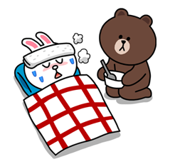 นิยาย line sticker.png > ตอนที่ 15 : 15--บราวน์&โคนี่ คู่รักสวีทหวาน