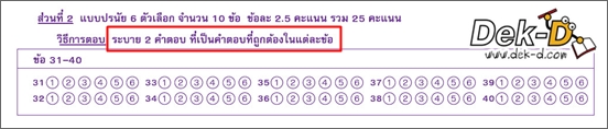 เด็กดีดอทคอม :: เปิดโผ!! 2 วิชา O-NET ม.6 ที่มี "ปรนัย 6 ตัวเลือก 2 คำตอบ" เด็กดีดอทคอม :: เปิดโผ!! 2 วิชา O-NET ม.6 ที่มี "ปรนัย 6 ตัวเลือก 2 คำตอบ"