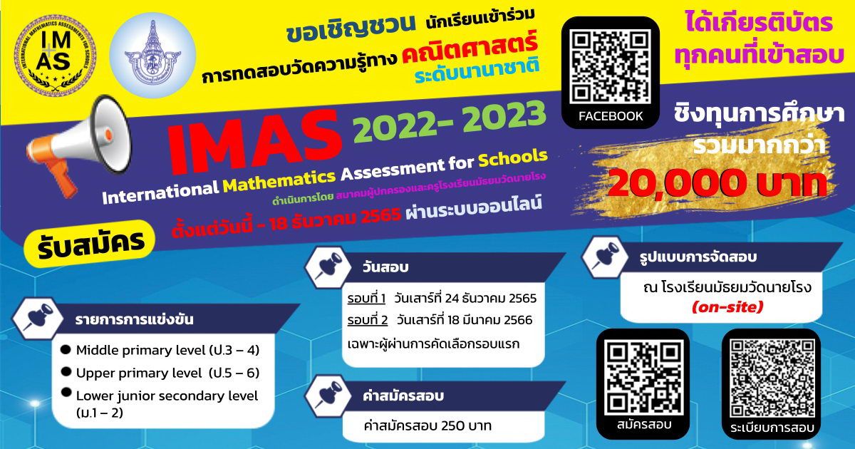 การทดสอบวัดความรู้ทางคณิตศาสตร์ระดับนานาชาติ International Mathematics ...