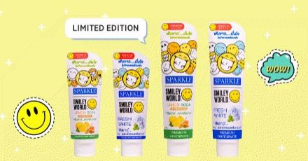  SPARKLE X SMILEYWORLD ยาสีฟันคอลเล็กชันพิเศษ ดีไซน์สุดคิวท์