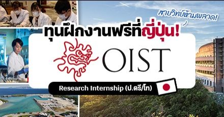 เตรียมบินไปญี่ปุ่น! ‘OIST Research Internship’ โครงการฝึกงานสำหรับป.ตรี-โท สายวิทย์ เปิดรับสมัครถึง 15 ต.ค. 65 