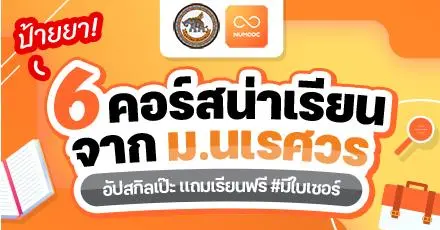 ป้ายยา! 6 คอร์สน่าเรียนจาก ม.นเรศวร อัปสกิลเป๊ะ แถมเรียนฟรี #มีใบเซอร์
