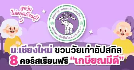 สูงวัยไม่หยุดเรียนรู้! ม.เชียงใหม่ ชวนวัยเก๋าอัปสกิล 8 คอร์สเรียนฟรี “เกษียณมีดี”