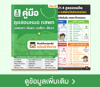 หนังสือ คู่มือ ลุยสอบหมอ กสพท แพทยฯ, ทันตฯ, เภสัชฯ, สัตวฯ