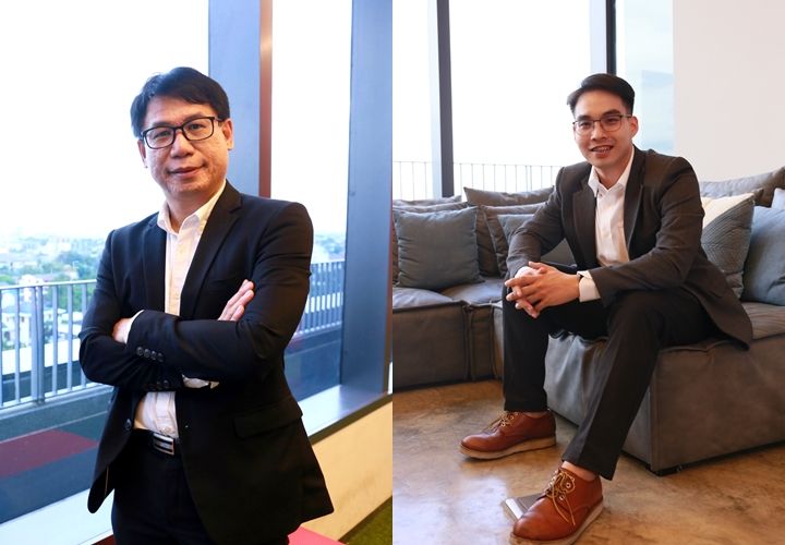 รองศาสตราจารย์ ดร.เรืองศักดิ์ แก้วธรรมชัย (ซ้าย) และ  พี่ชิน กฤษณพล ผิวผ่อง (ขวา)