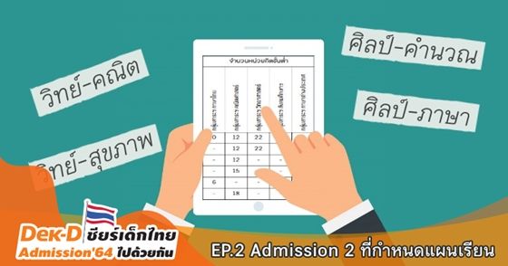 เช็กให้ดี! เกณฑ์ Admission 2 สาขาวิชาไหน กำหนดแผนการเรียน