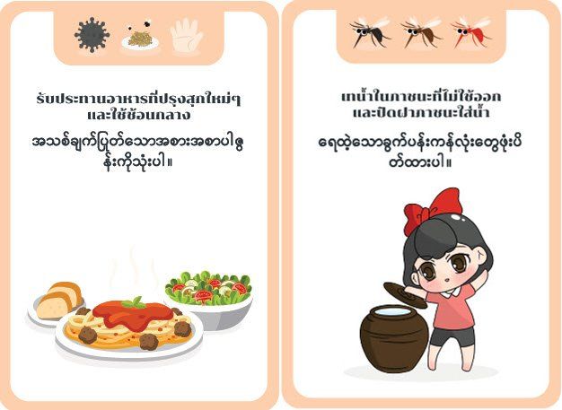 ตัวอย่างการ์ดวิธีการดูแล