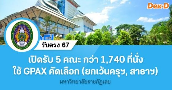 มหาวิทยาลัยราชภัฏเลย เปิดรับตรงรอบมหกรรมวิชาการ กว่า 1,740 ที่นั่ง