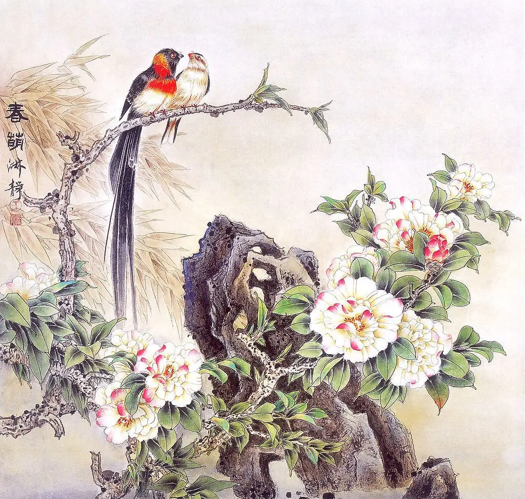 Китайская традиционная живопись птицы