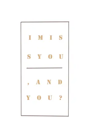 ปกนิยาย end ; I miss you, and you? (Chanbaek)