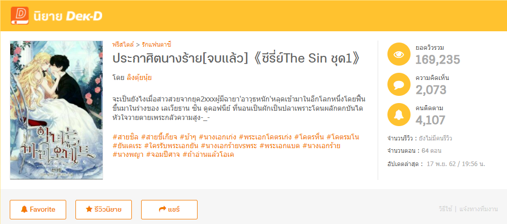 ประกาศิตนางร้าย&nbsp; โดย ลิงตุ้ยนุ้ย