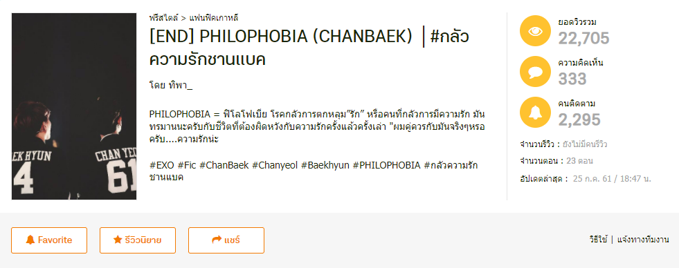 PHILOPHOBIA (CHANBAEK) │#กลัวความรักชานแบค  โดย ทิพา_