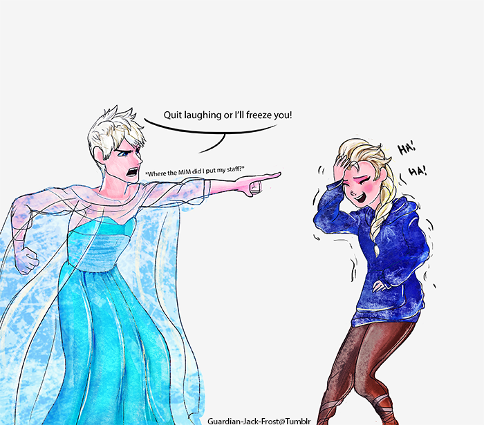 เอลซ่า จาก Frozen เเละ เเจ๊คฟรอส จาก 5 เทพผู้พิทักษ์ (เข้า 