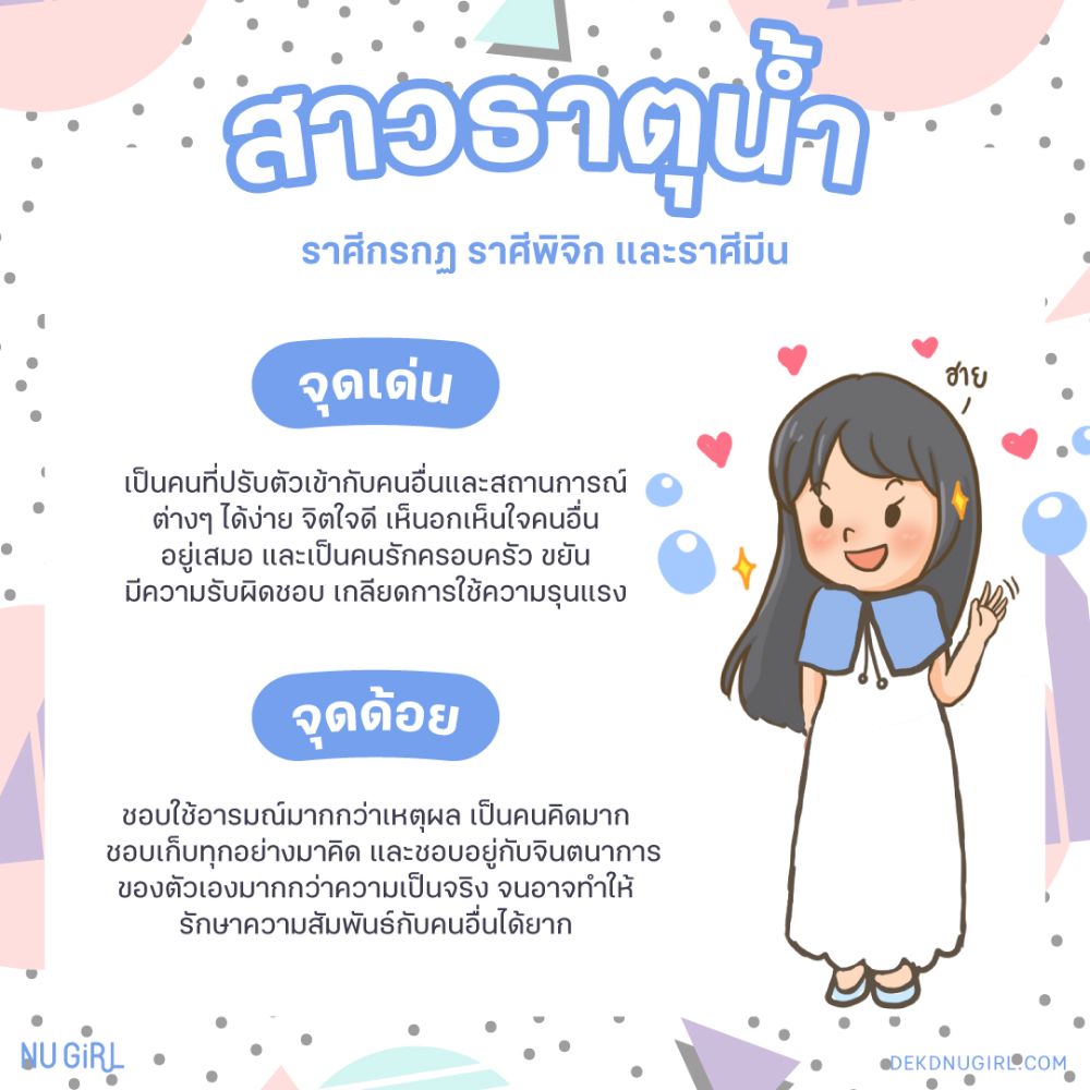 ทายนิสัยสาวๆ ตามธาตุเกิด