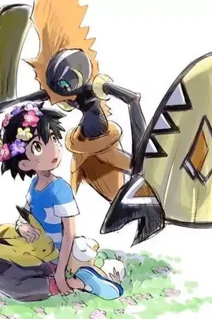 ปกนิยาย Pokemon Sun and Moon(Tapu koko x Satoshi) yaoi