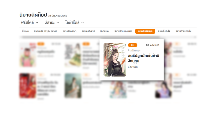 นิยายเรื่อง 'สตรีปลูฏผักเช่นข้ามิง้อบุรุษ' ที่ติดท็อป 3 ของหมวดจีนย้อนยุค