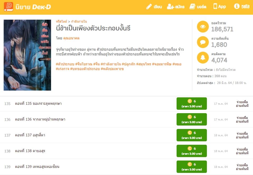 นิยายเปิดขายเรื่องล่าสุด นี่ข้าเป็นเพียงตัวประกอบงั้นรึ