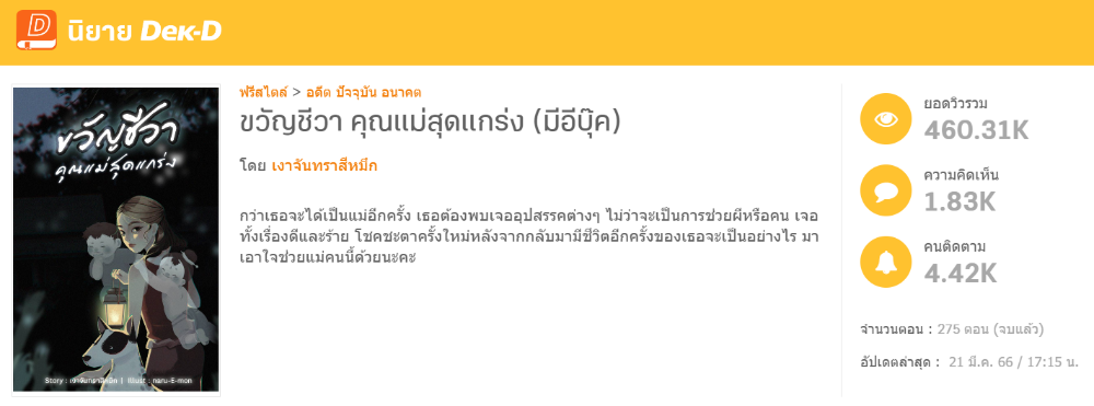 นิยายเรื่อง ขวัญชีวา คุณแม่สุดแกร่ง นิยายที่ได้แรงบันดาลใจมาจากคุณแม่