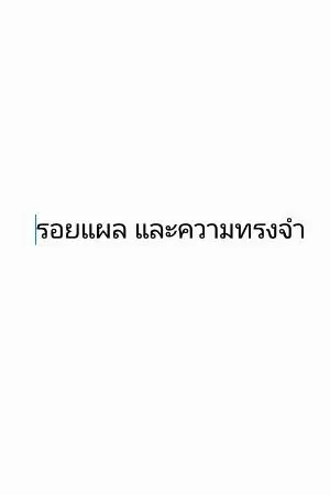 ปกนิยาย รอยแผล​ และความทรงจำ