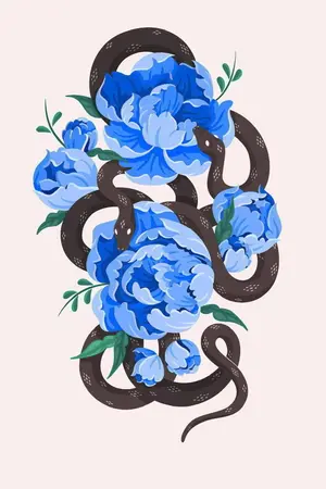 ปกนิยาย [ Fic Harry Potter ] Queen Of Blue Roses (OC)