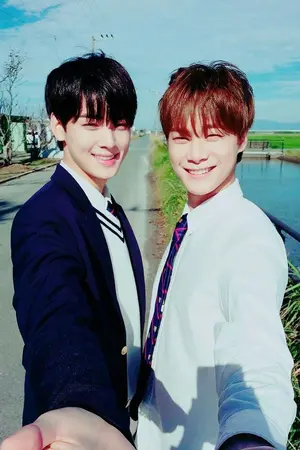ปกนิยาย ใจของพี่น่ะผมขอนะ💕(Astro BINWOO)​