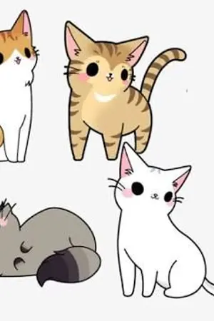 ปกนิยาย คาเฟ่เหมียวๆ~ กับสี่แฝดองเมียวในต่างแดน