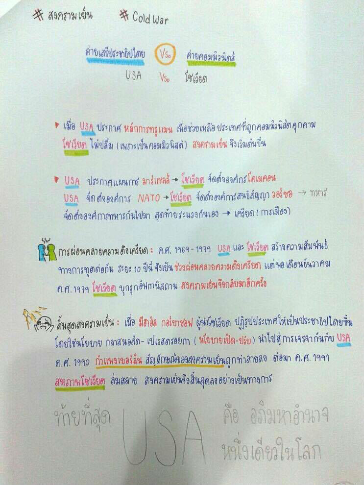 O-Net] สงครามโลก สงครามเย็น ! (โน้ตสรุป) #Dek59 #Onet | Dek-D.Com