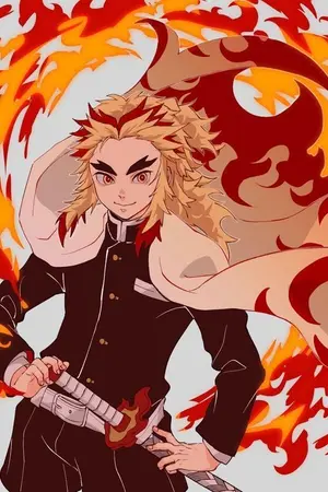 ปกนิยาย FIC​ [Kimetsu​ ​no​ ​yaiba]​ Rengoku​ x​ OC​ สวัสดีพ่อคนพูดดัง!!