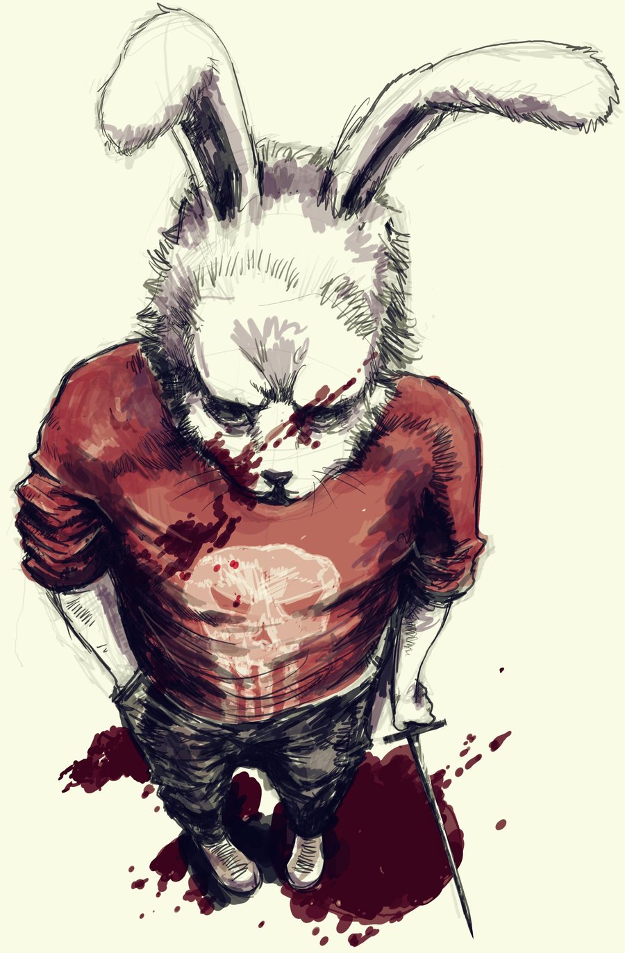 Злой кролик арт