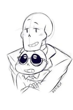 ปกนิยาย Undertale (underclass)​ papyrusxsans รักป่วนโรงเรียนอลเวง​