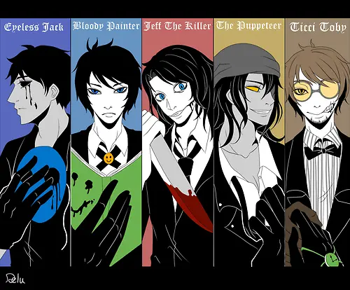 คุณชอบตัวละครชายตัวไหนในCreepypasta