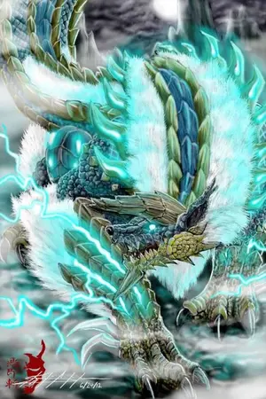 ปกนิยาย [Fic​ MHA​ X​ Monster​ hunter​ ]​The​ Thunder​ Wolf Wyvern