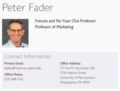Prof.Peter Fader
