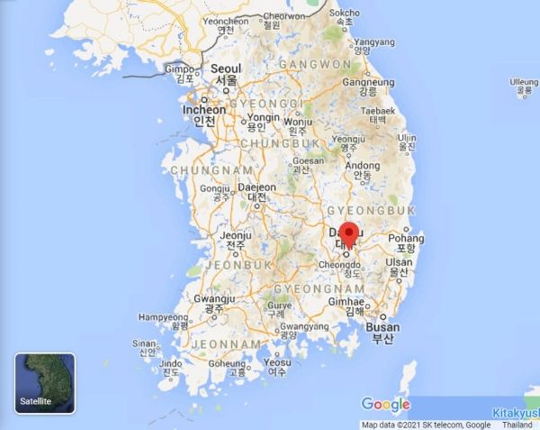 Daegu, South Korea (Google Map)