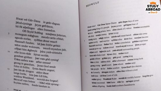 ภาษา Old English ก็จะมึนๆ หน่อยๆ