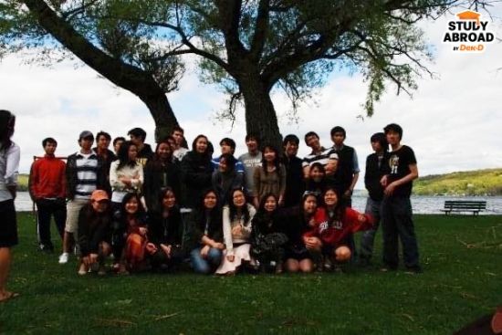 งานปิกนิกที่สวนสาธารณะริมทะเลสาบ