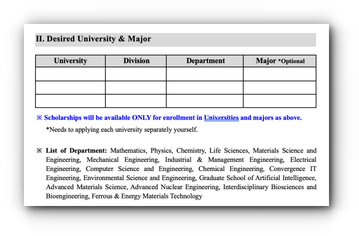 ตัวอย่างช่องที่ต้องกรอกใบสมัคร