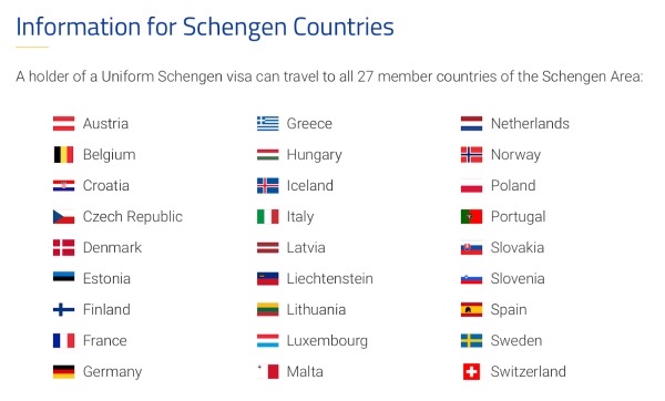 อ้างอิงข้อมูลประเทศกลุ่มเชงเก้น (อัปเดต พ.ย. 66)