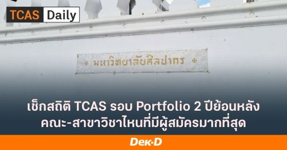 เช็กสถิติ TCAS รอบ Portfolio 2 ปีย้อนหลัง คณะ-สาขาวิชาไหนที่มีผู้สมัครมากที่สุด