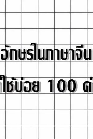 ปกนิยาย อักษรในภาษาจีนที่ใช้บ่อย 100 คำ