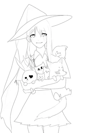 ปกนิยาย เเม่มดศักดิ์สิทธิ์กับทาสผู้วิเศษ