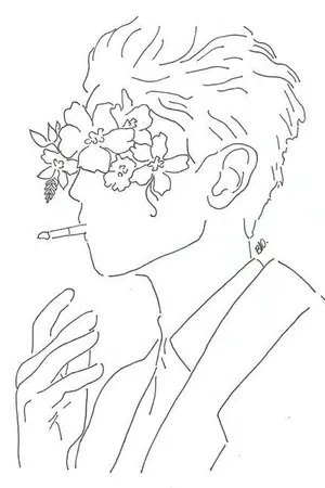 ปกนิยาย plastic flower, yaoi (rainverse)