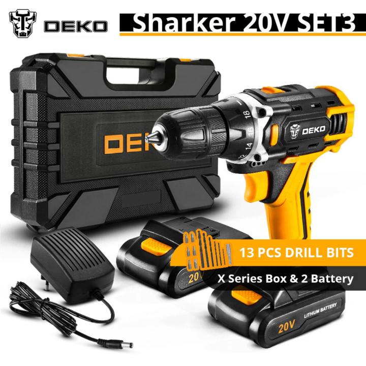 สว่านไร้สายไข Deko sharker 20V