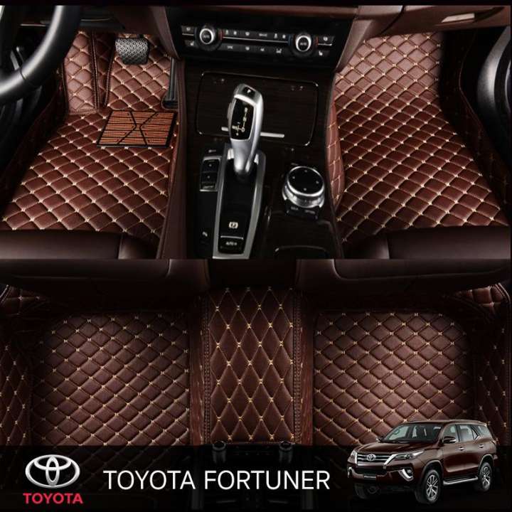 พรมปูพื้นรถยนต์ 6D Premium Toyota Fortuner พรมปูพื้นรถยนต์ Premium 7 ชิ้น