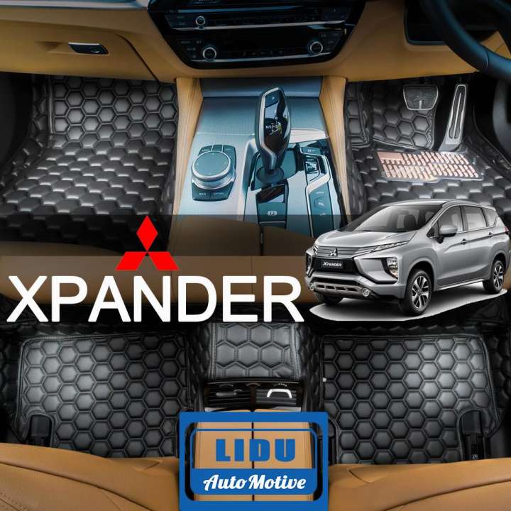 พรมปูพื้นรถยนต์ 6D Premium MITSUBISHI XPANDER 2018-2019 7 ชิ้น