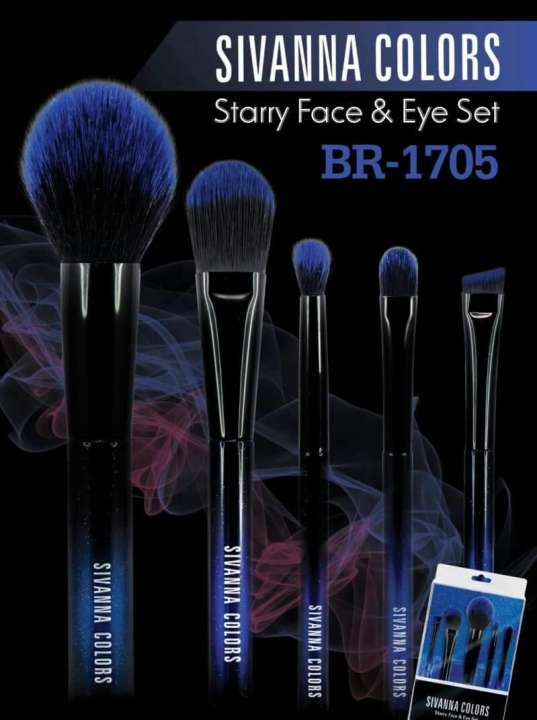 Sivanna Colors Starry Face Eye Set BR1705 ซีเวียน่า ชุดแปรงแต่งหน้า แปรงแต่งหน้า 5 ชิ้น สิวันนา เซตแปรงแต่งหน้า