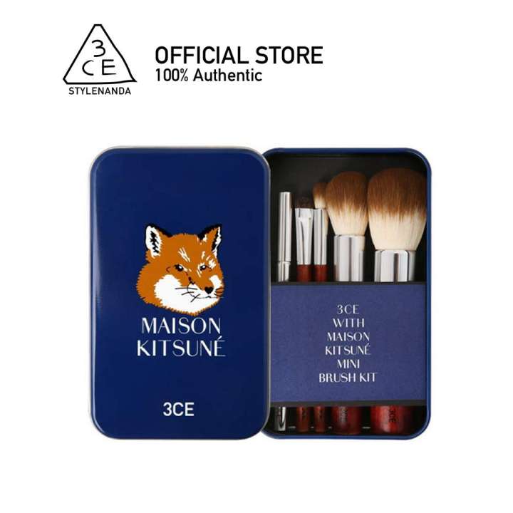 3CE MAISON KITSUNE MINI BRUSH KIT ทรีซีอี แมซอง คิซึเนะ มินิ บรัช คิท เครื่องสำอาง แปรงแต่งหน้า แปรง เชตแปรง