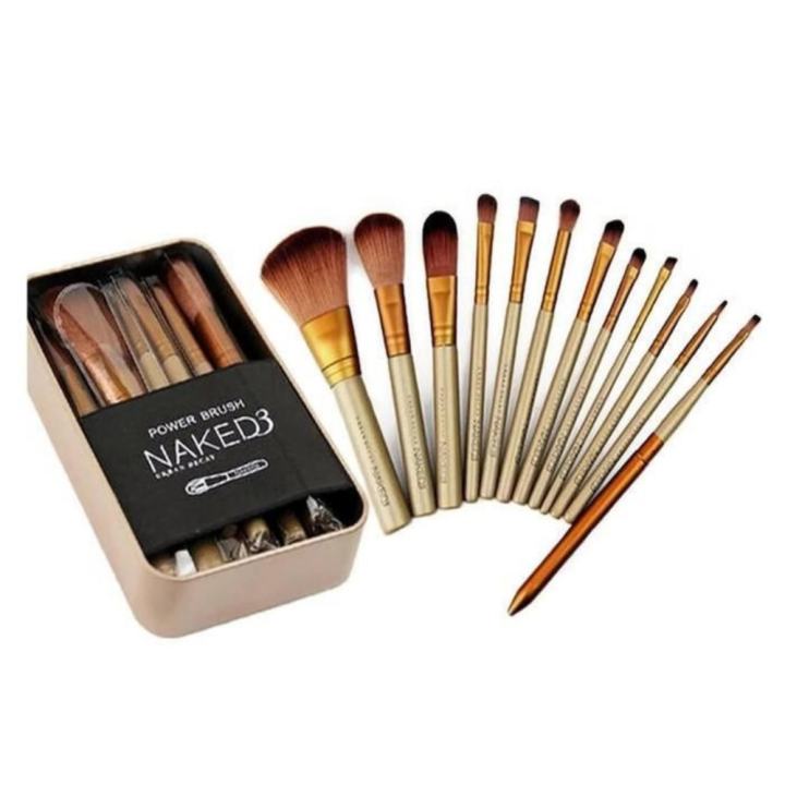 NAKED3 (แท้100%) แปรงแต่งหน้า ชุด12ชิ้น (สินค้ามีประกันชำรุดเปลี่ยนใหม่ทันที!!!)